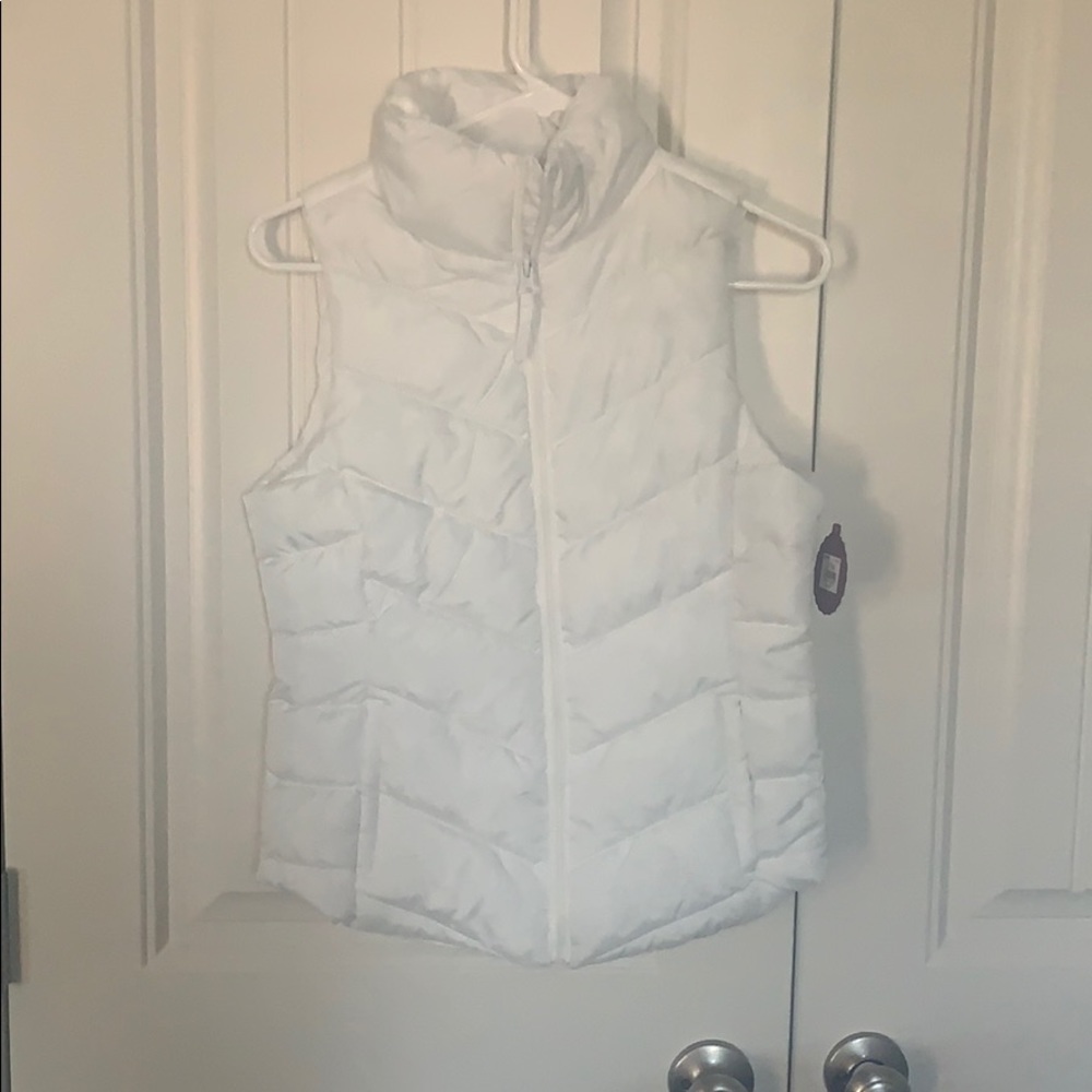 white puffer vest